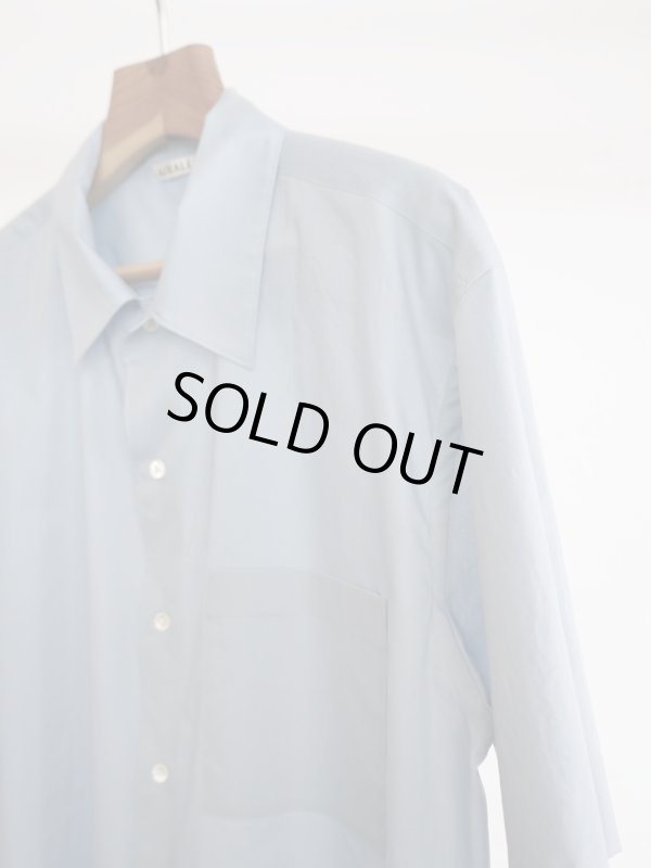 画像6: 「AURALEE」 WASHED FINX TYPEWRITER  OPEN COLLAR HALF SLEEVED SHIRT (6)