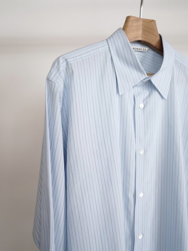 画像4: 「AURALEE」 SUVIN HIGH COUNT CLOTH STRIPE SHIRT (4)