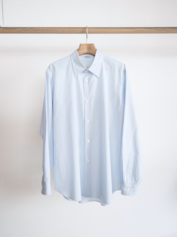 画像2: 「AURALEE」 SUVIN HIGH COUNT CLOTH STRIPE SHIRT (2)