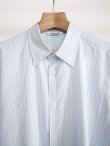 画像8: 「AURALEE」 SUVIN HIGH COUNT CLOTH STRIPE HALF SLEEVE SHIRT (8)
