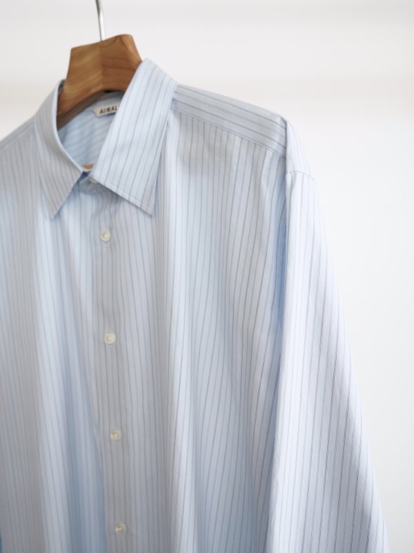 画像6: 「AURALEE」 SUVIN HIGH COUNT CLOTH STRIPE SHIRT (6)