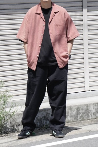 画像1: 「alvana」(アルヴァナ)HANDSPUN HEMP OPEN COLLAR SHIRTS