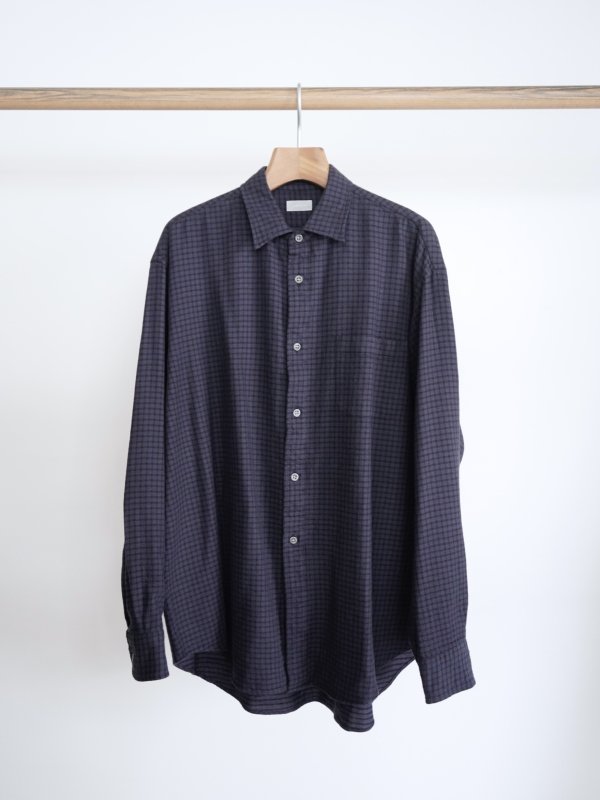 画像1: 「BAUTH」(バウス) COTTON WOOL SILK FLANNEL CHECK SHIRTS (1)