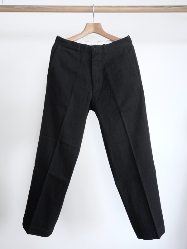 画像1: 「BAUTH」(バウス) BLACK TWILL TROUSERS (1)