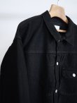 画像2: 「CIOTA」(シオタ)Single Pocket Denim Jacket -BLACK- (2)