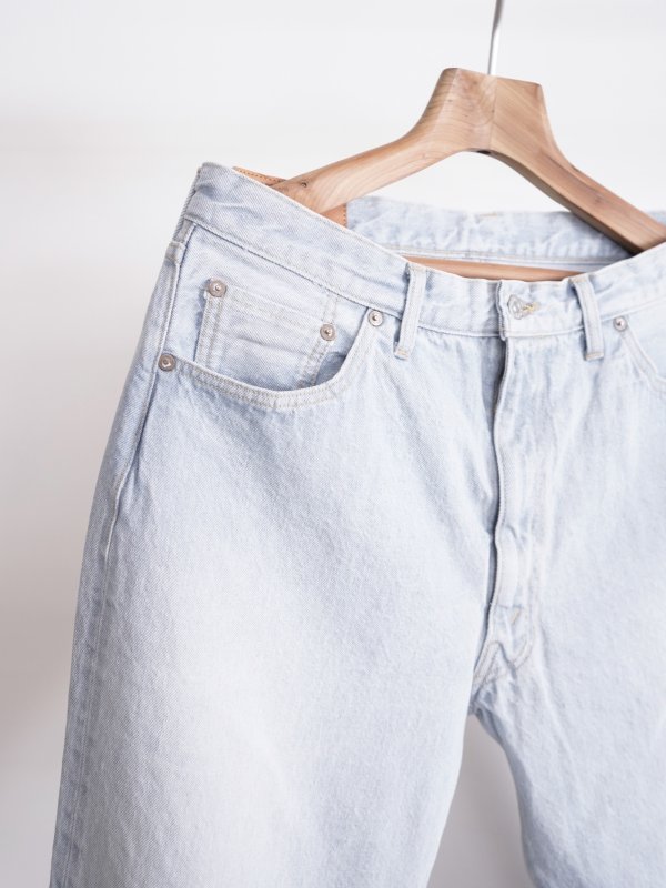 画像2: 「KAPTAIN SUNSHINE」(キャプテンサンシャイン) 5P Zipper Front Denim Pants -INDIGO ICE WASH- (2)