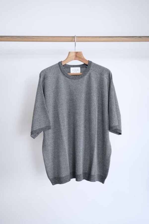 画像1: 「STILL BY HAND」(スティルバイハンド) Melange Knit T-Shirt (1)