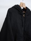 画像2: 「COMOLI」ブラックデニムジップパーカ (2)