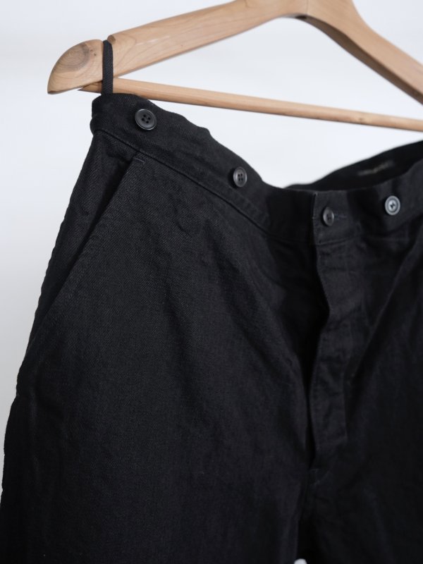 画像2: 「COMOLI」ブラックデニムオーバーパンツ (2)