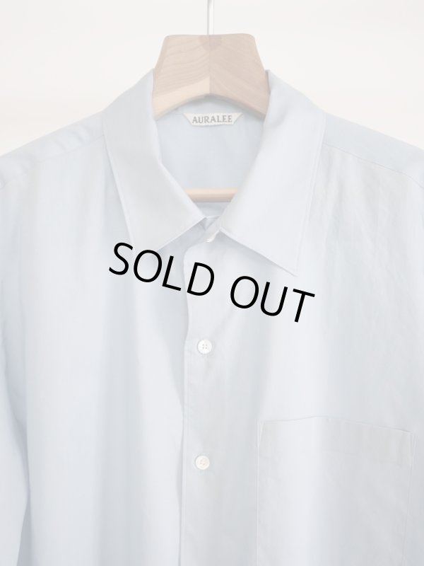 画像8: 「AURALEE」 WASHED FINX TYPEWRITER  OPEN COLLAR HALF SLEEVED SHIRT (8)