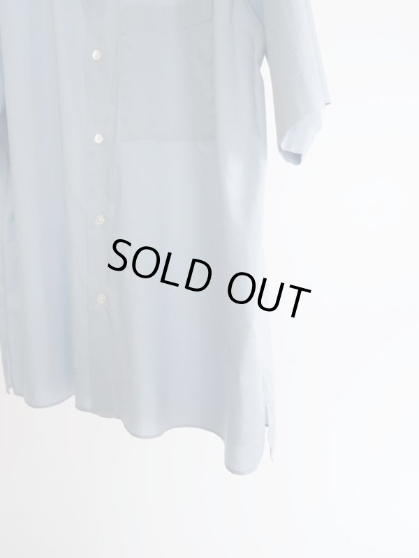 画像5: 「AURALEE」 WASHED FINX TYPEWRITER  OPEN COLLAR HALF SLEEVED SHIRT (5)