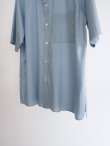 画像9: 「AURALEE」 WASHED FINX TYPEWRITER  OPEN COLLAR HALF SLEEVED SHIRT (9)