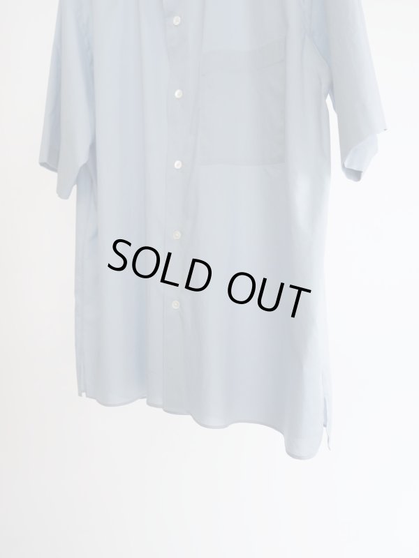 画像9: 「AURALEE」 WASHED FINX TYPEWRITER  OPEN COLLAR HALF SLEEVED SHIRT (9)