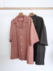 画像1: 「alvana」(アルヴァナ)HANDSPUN HEMP OPEN COLLAR SHIRTS (1)