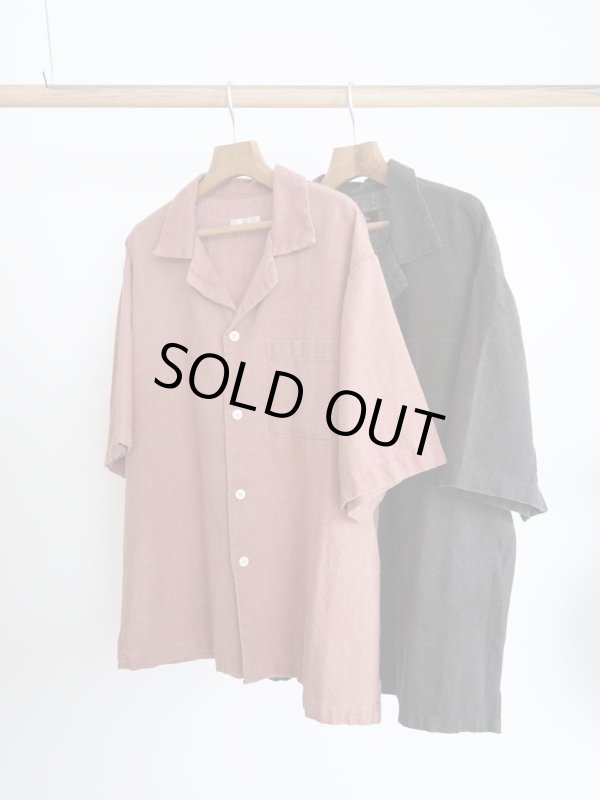 画像1: 「alvana」(アルヴァナ)HANDSPUN HEMP OPEN COLLAR SHIRTS (1)