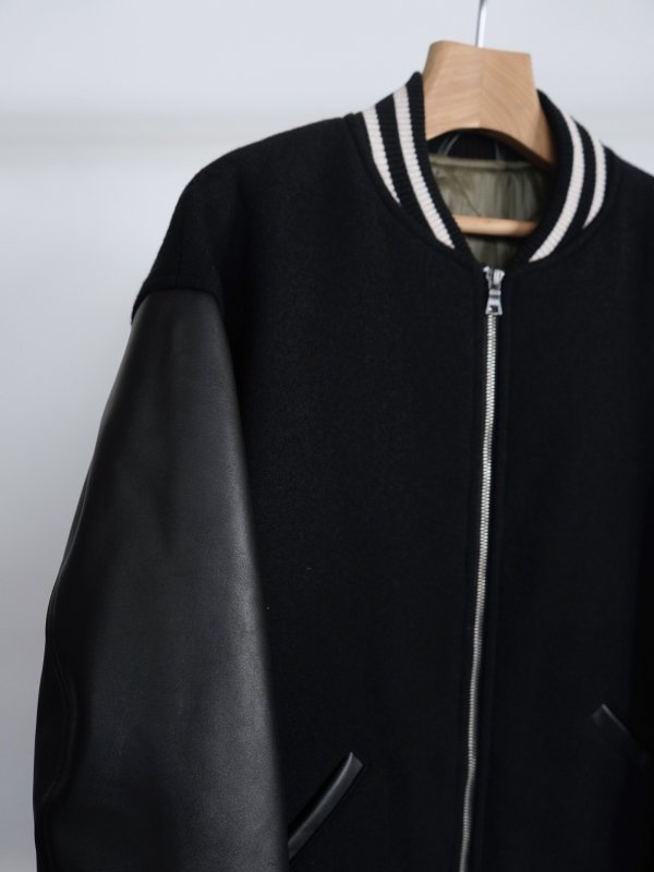 画像2: 「alvana」(アルヴァナ)WOOL MOHAIR COWHIDE LEATHER JACKET (2)