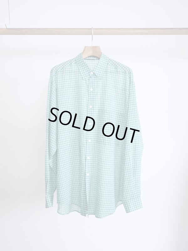 画像1: 「AURALEE」 AIRY LIGHT COTTON CHECK BIG SHIRT (1)