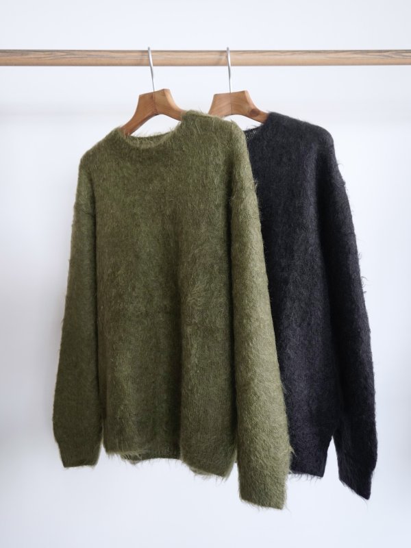 画像1: 「AURALEE」 BRUSHED SUPER KID MOHAIR KNIT P/O (1)