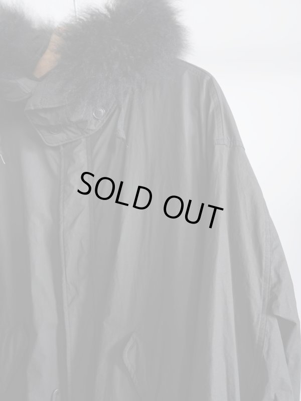 画像4: 「COMOLI」コットンナイロンミリタリーフーデッドコート (4)