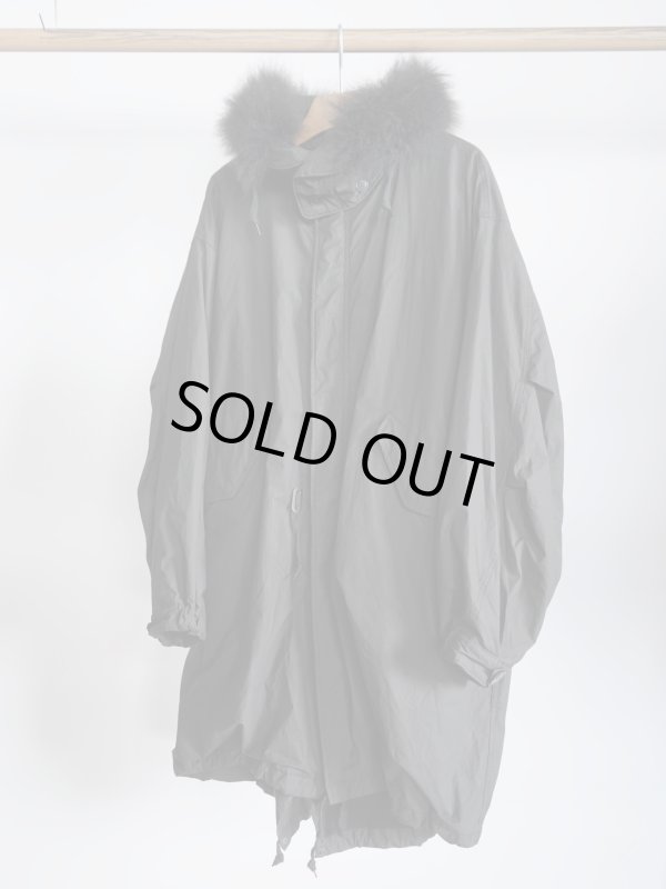 画像9: 「COMOLI」コットンナイロンミリタリーフーデッドコート (9)