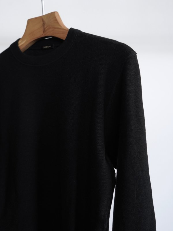 画像4: 「COMOLI」コットンカシミヤベースレイヤー長袖クルー (4)