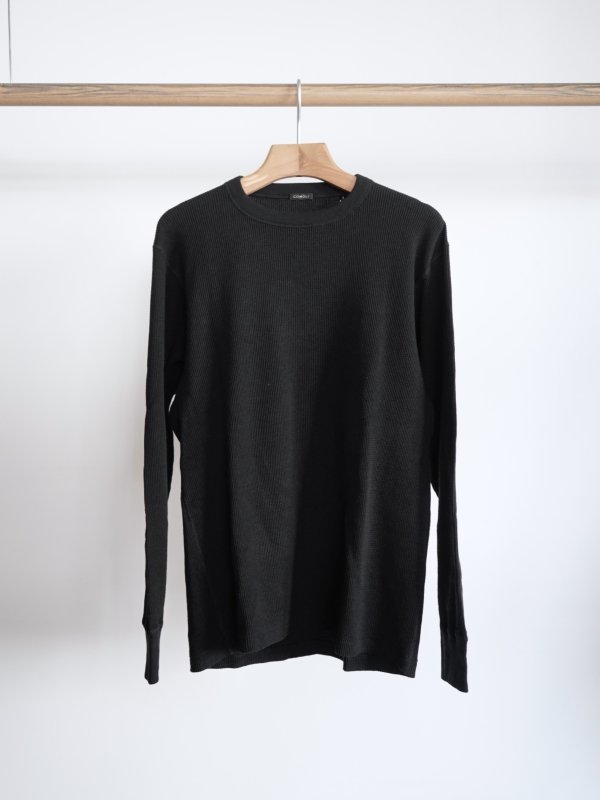 画像1: 「COMOLI」コットンカシミヤワッフル長袖クルー (1)