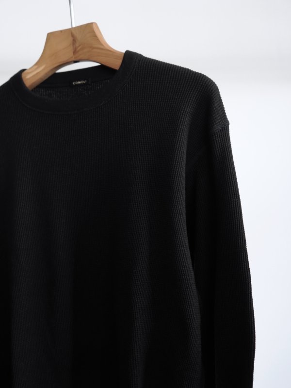 画像4: 「COMOLI」コットンカシミヤワッフル長袖クルー (4)