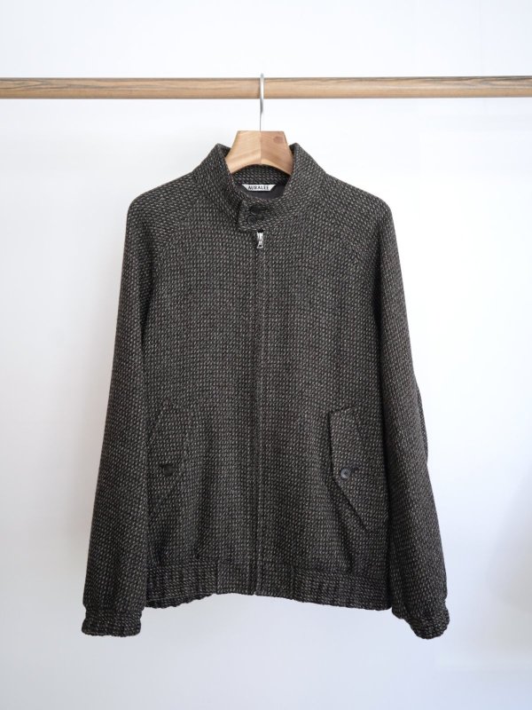 画像1: 「AURALEE」 ALPACA WOOL SILK TWEED ZIP BLOUSON (1)