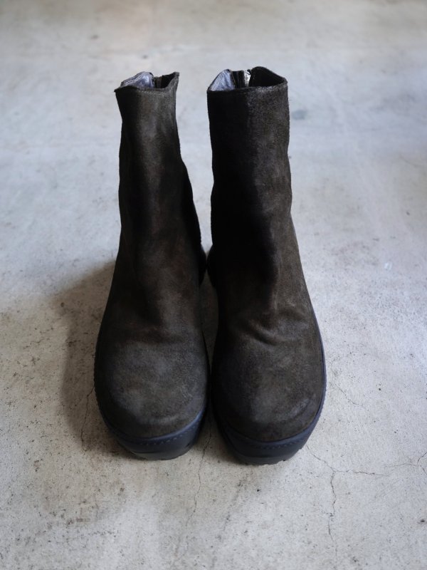 画像1: 「COMOLI」GUIDI別注 VS バックジップブーツ -BROWN- (1)