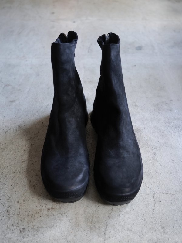 画像1: 「COMOLI」GUIDI別注 VS バックジップブーツ -BLACK- (1)