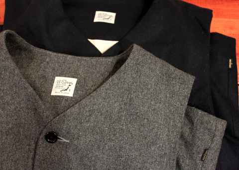 「orSlow」Wool Vestの入荷です。