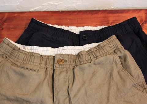 「Sanca」LINEN H/BONE CROPPED EASY PANTSの入荷です。