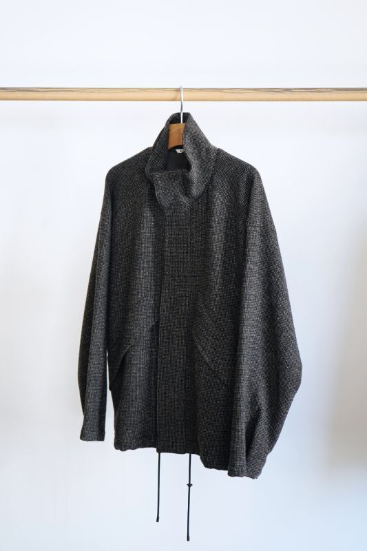 AURALEE」 WOOL HAIRLINE LIGHT TWEED ZIP BLOUSON - BROWN'S