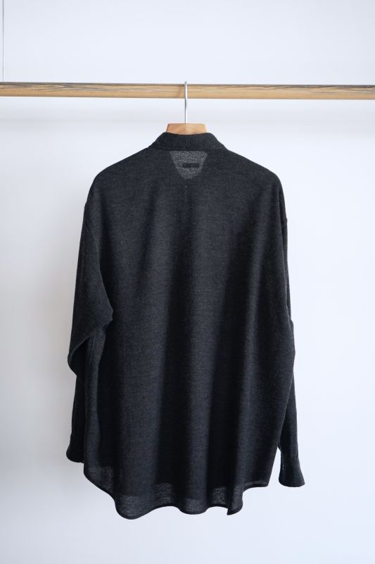 COMOLI カシミヤ和紙 ハーフジップシャツ - ニット/セーター