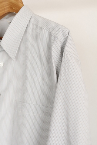 AURALEE」 WASHED FINX TWILL STRIPE SHIRTS - BROWN'S