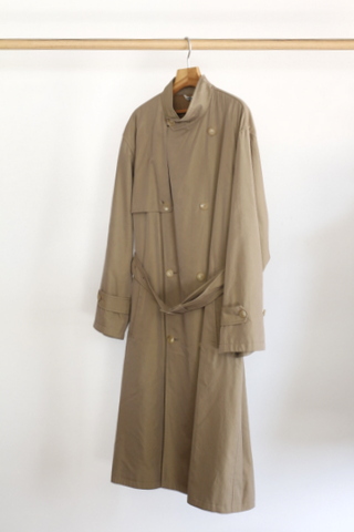 AURALEE」 WASHED FINX CUPRO TWILL LONG COAT - BROWN'S