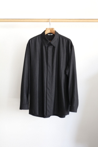 「AURALEE」WOOL FULLING FLANNEL CLOTH SHIRTS - BROWN'S