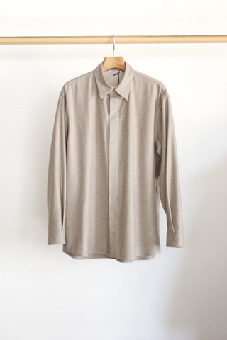 「AURALEE」WOOL FULLING FLANNEL CLOTH SHIRTS - BROWN'S