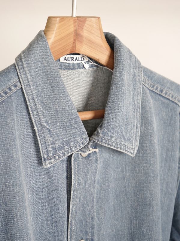 AURALEE」 SELVEDGE FADED LIGHT DENIM BLOUSON