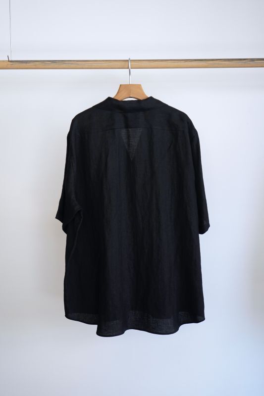 COMOLI カナパ 半袖スキッパーシャツ BLACK SIZE:2 - メンズファッション