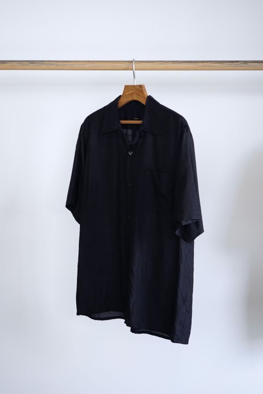 comoli 22ss ウールシルク　半袖オープンカラーシャツ　サイズ2