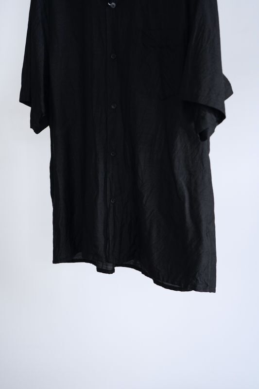 comoli 22ss ウールシルク　半袖オープンカラーシャツ　サイズ2