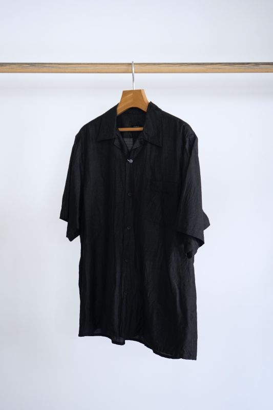 COMOLI」ウールシルク半袖オープンカラーシャツ - BROWN'S